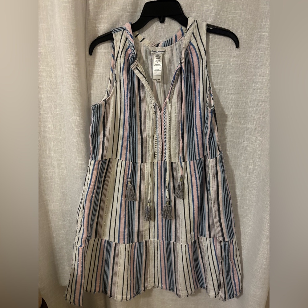 Tommy Bahama Striped Sleeveless Dress - Blue, Pink, White